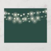 エメラルドグリーンの結婚式 詳細写真招待状 (裏面)