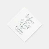 エメラルドグリーンの脚本を手に入れ結婚る スタンダードカクテルナプキン (角)