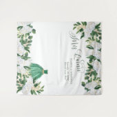 エメラルドグリーンの花のプリンセスのキンセアニエラの背景 タペストリー (正面(横))