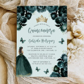 エメラルドグリーンの花のプリンセスのキンセアニエラ 招待状