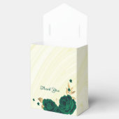 エメラルドグリーンの花葉金ゴールド大理石 フェイバーボックス (オープン)