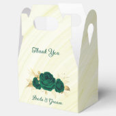 エメラルドグリーンの花葉金ゴールド大理石 フェイバーボックス (オープン)