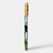 エメラルドグリーンの金の葉の美しいスマホケース Case-Mate iPhoneケース (裏面 / 右)