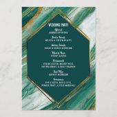 エメラルドグリーンの金ゴールドの抽象芸術の瑪瑙の大理石プログラム プログラム (裏面)