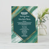 エメラルドグリーンの金ゴールドの抽象芸術の瑪瑙の大理石プログラム プログラム (スタンド正面)