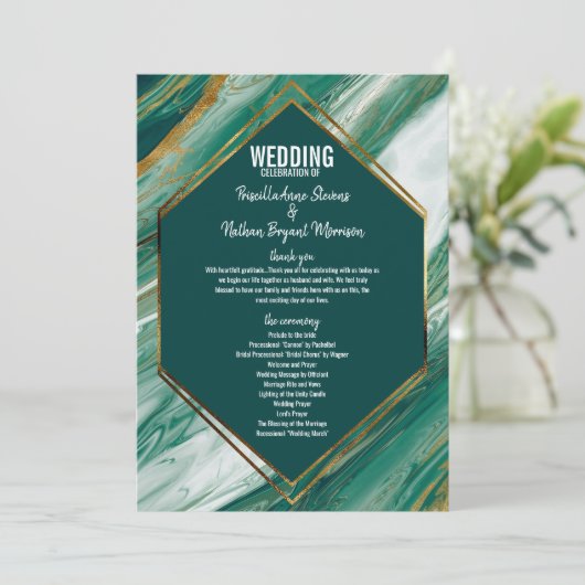 エメラルドグリーンの金ゴールドの抽象芸術の瑪瑙の大理石プログラム プログラム (スタンド正面)