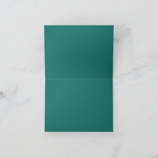エメラルドグリーンの金色の宝石のような客席の案内カード サンキューカード (内部)