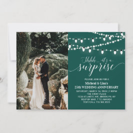 エメラルドグリーンの20周年フォトウェディングアニバーサリー 招待状