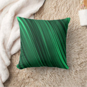 エメラルドグリーンはストライプ影で覆いました クッション (ブランケット)