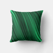 エメラルドグリーンはストライプ影で覆いました クッション (裏面)