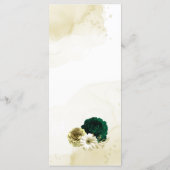 エメラルドグリーンアイボリー金ゴールドフローラ メニュー (裏面)