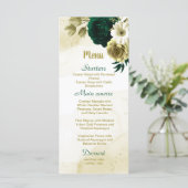 エメラルドグリーンアイボリー金ゴールドフローラ メニュー (スタンド正面)