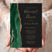 エメラルドグリーンアゲテ結婚ダークのリハーサル 招待状