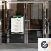 エメラルドグリーンアゲートのホワイトサービスメニュー ウィンドウサイン (オフィスドア)