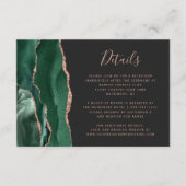 エメラルドグリーンアゲートバラ金ゴールド結婚ズ詳細 エンクロージャーカード (正面)