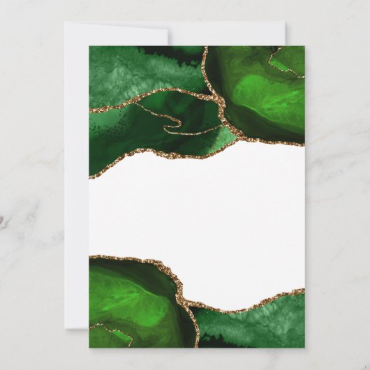 エメラルドグリーンアゲート結婚予算 招待状 (裏面)