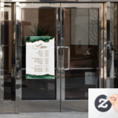 エメラルドグリーンアゲート ホワイト サービスメニュー ウィンドウサイン (オフィスドア)