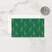 エメラルドグリーンアフリカのキリン野生動物 ノートカード (正面/裏面インサイチュ)