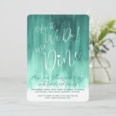 エメラルドグリーンアートリハーサルディナー 招待状 (スタンド正面)