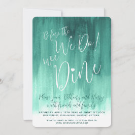 エメラルドグリーンアートリハーサルディナー 招待状