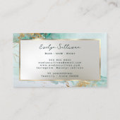 エメラルドグリーンインクマーブル名刺 名刺 (裏面)