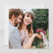 エメラルドグリーンウィンターダークムーディ結婚ーズ セーブザデート (正面)