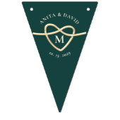 エメラルドグリーンウェディングパーティー バンティングフラッグ (第2の旗)