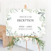 エメラルドグリーンウェディングレセプションウェルカムサイン ポスター