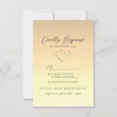 エメラルドグリーンウェディングRSVPカード 出欠カード (正面)