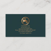 エメラルドグリーンウォータードロップ銅栓タップ配管工 名刺 (裏面)