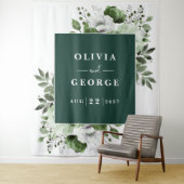 エメラルドグリーンウォーターフローラ写真の背景 タペストリー (インサイチュ)