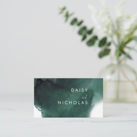 エメラルドグリーンウォータープロフェッショナルデザイン 名刺 (スタンド正面)