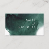 エメラルドグリーンウォータープロフェッショナルデザイン 名刺 (正面)