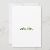 エメラルドグリーンウォーターリース婚約パーティ 招待状 (裏面)