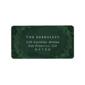 エメラルドグリーンウォーター色の植物性ローレルリターン ラベル (正面)