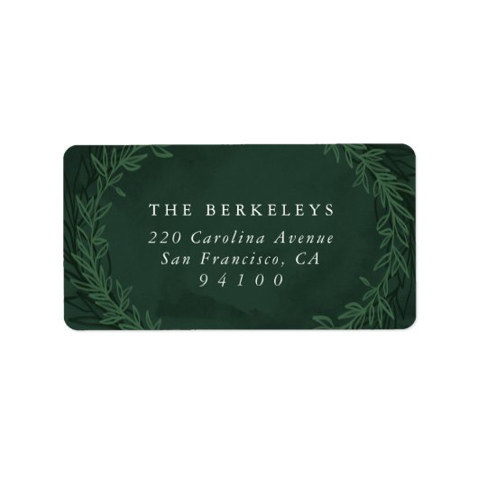 エメラルドグリーンウォーター色の植物性ローレルリターン ラベル (正面)
