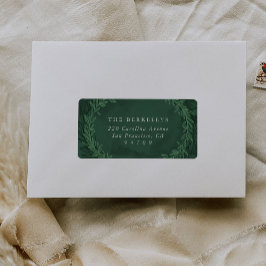 エメラルドグリーンウォーター色の植物性ローレルリターン ラベル