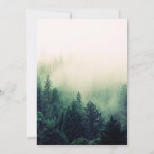 エメラルドグリーンウォーター色パインツ結婚リー セーブザデート (裏面)