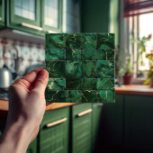 エメラルドグリーンウォールデコモダンールシックモザイク タイル