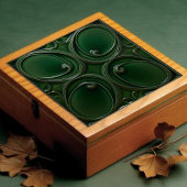 エメラルドグリーンウォールデコールアールヌーボーセラム タイル