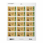 エメラルドグリーンエッフェルタワーパリ住所 シール (フルシート)