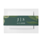 エメラルドグリーンエレガントの素朴な緑の離れが豊かに 招待状ベリーバンド (正面例)