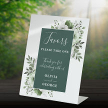 エメラルドグリーンエレガントフローラ結婚式の引き出物