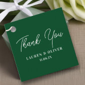 エメラルドグリーンエレガントミニマ結婚リストありがとう フェイバータグ