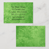 エメラルドグリーンエレガント名刺（女性用） 名刺 (正面/裏面)