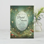 エメラルドグリーンエンチャントフォレストブライダルシャワー 招待状 (スタンド正面)