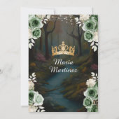 エメラルドグリーンエンチャントフォレストプリンセスミクリン 招待状 (裏面)