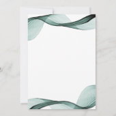 エメラルドグリーンオールインワン結婚式招待状 招待状 (裏面)