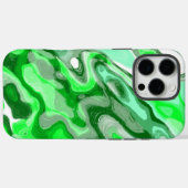 エメラルドグリーンカラフル抽象芸術マーブルリキッド文字 Case-Mate iPhoneケース (裏面 (横))