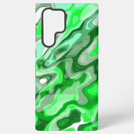 エメラルドグリーンカラフル抽象芸術マーブルリキッド文字 SAMSUNG GALAXYケース (裏面)